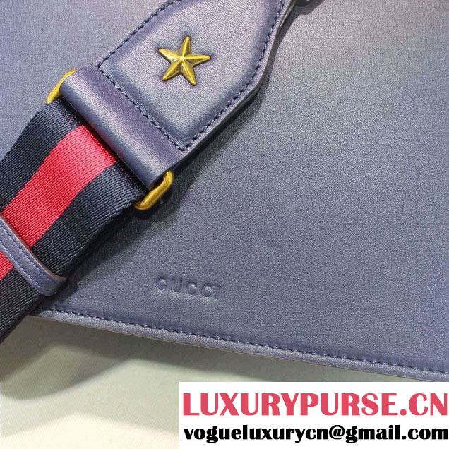 Gucci Dionysus Leather Top Handle Medium Bag 448075 Blue/Green/Red 2016