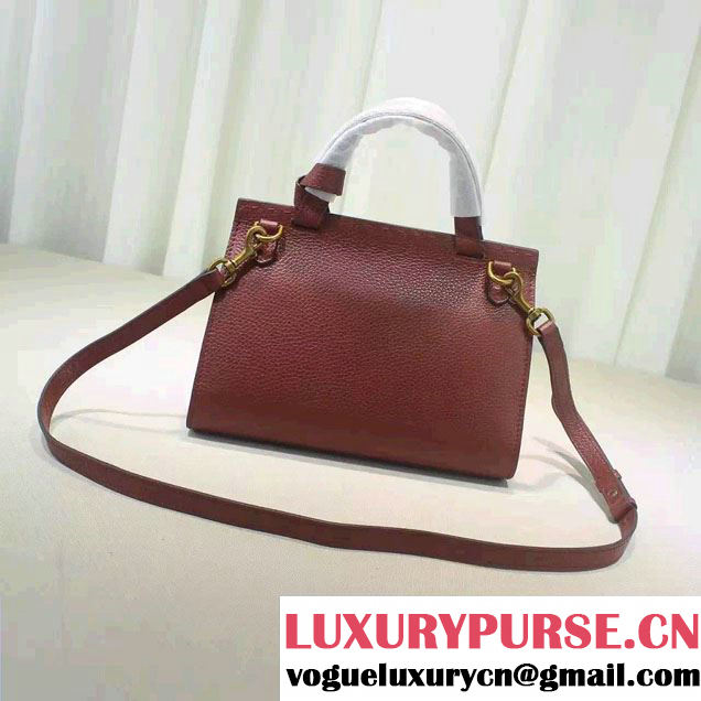 Gucci GG Marmont Leather Top Handle Mini Bag 442622 Brown 2016