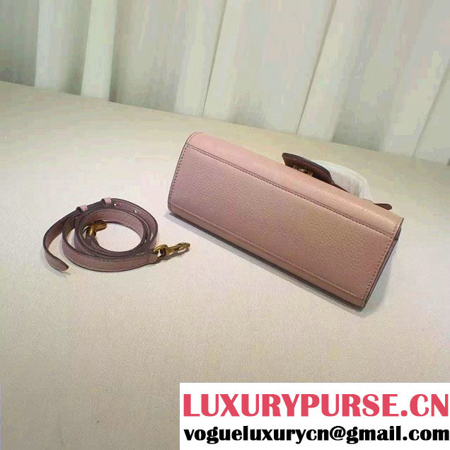 Gucci GG Marmont Leather Top Handle Mini Bag 442622 Nude Pink 2016