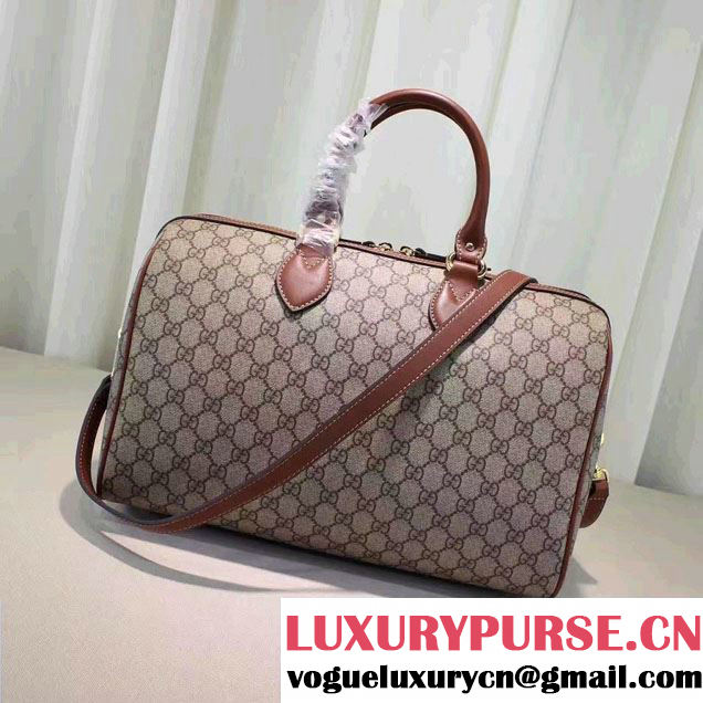 Gucci Top Handle Medium Boston Bag 409527 Exclusive Embroidered Bird Flower 2016