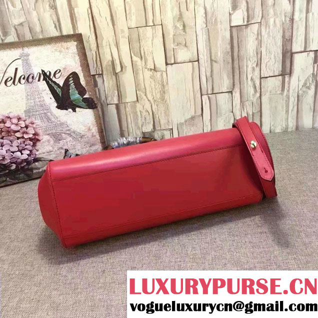 Gucci Nymphea Leather Top Handle Medium Bag 453766 Red 2016