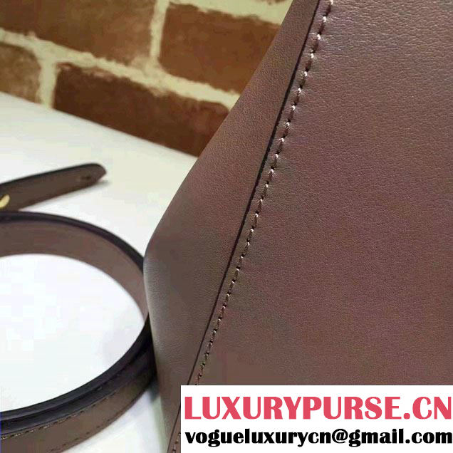 Gucci Nymphea Leather Top Handle Small Bag 453767 Nude Pink 2016