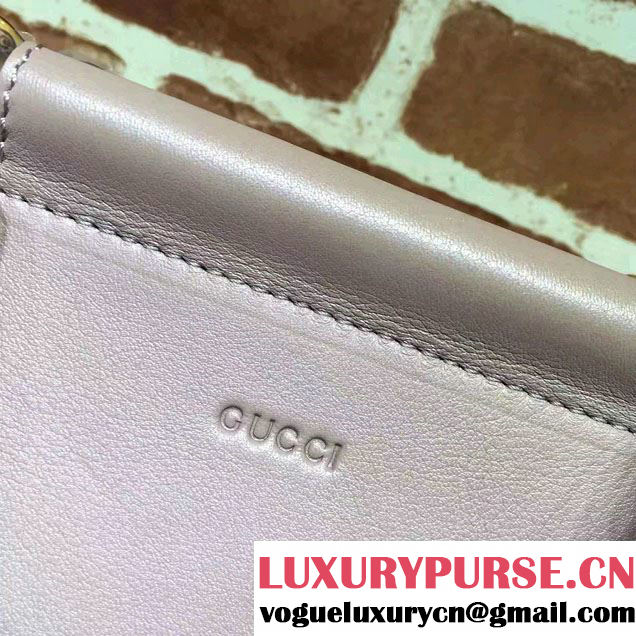 Gucci Nymphea Leather Top Handle Small Bag 453767 Nude Pink 2016