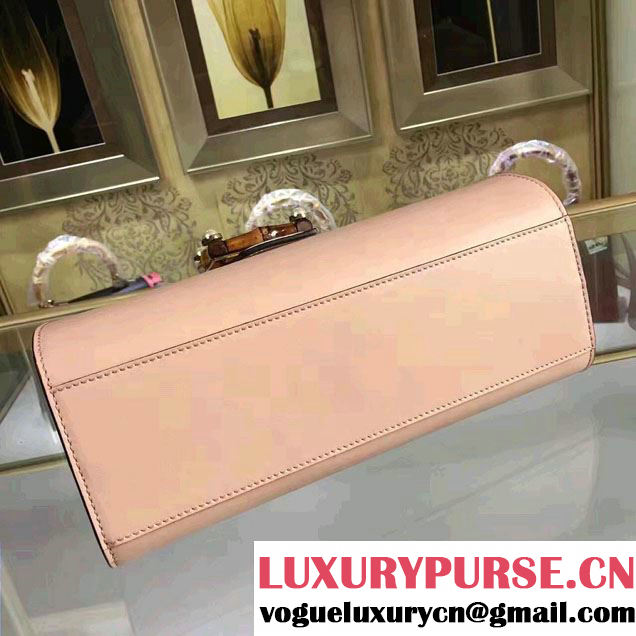 Gucci Bamboo Buckle Top Handle Bag 453756 Pink 2017