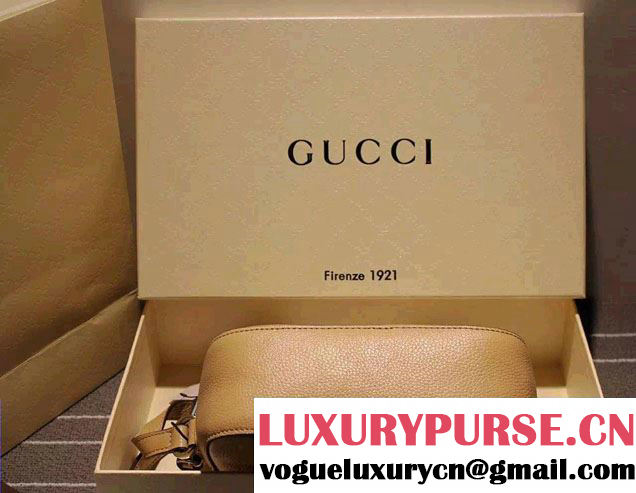 Gucci Soho Studded Leather Disco Small Bag 308364 Apricot 2015