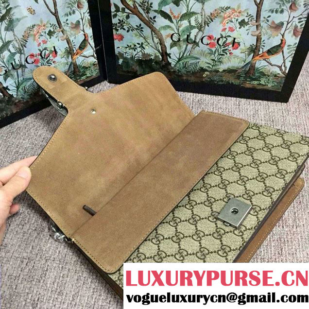 Gucci Dionysus GG Supreme Canvas Shoulder Bag 400249 Apricot 2015