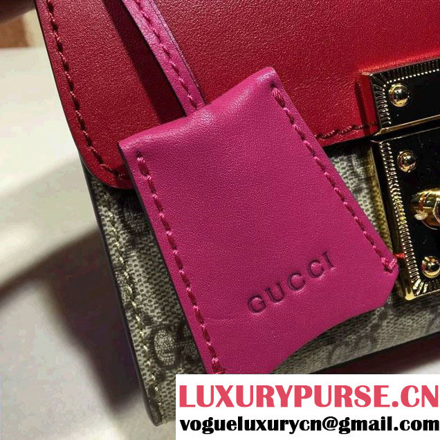 Gucci Padlock GG Supreme Shoulder Bag 409487 Red 2015/2016