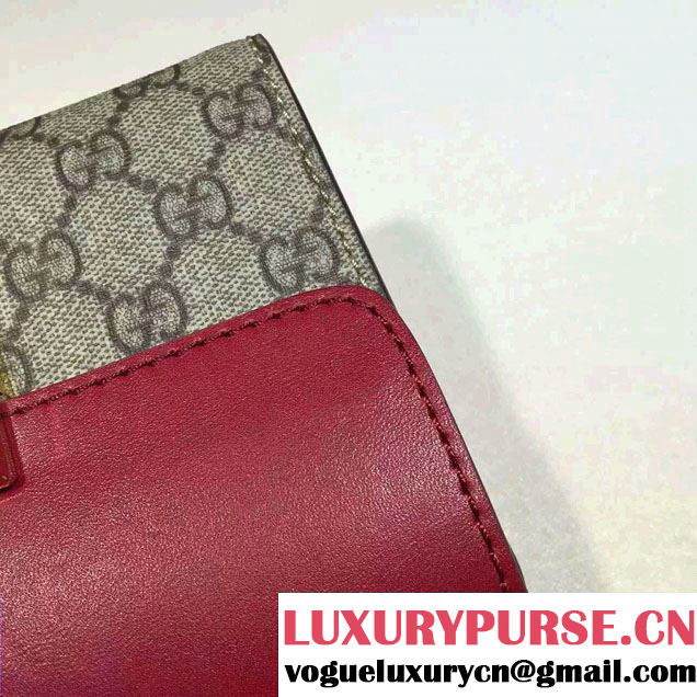 Gucci Padlock GG Supreme Shoulder Bag 409487 Red 2015/2016