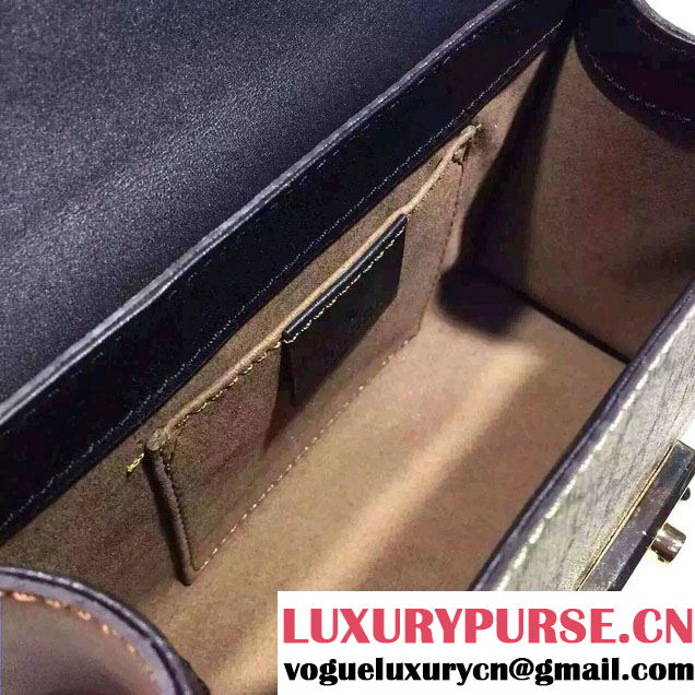 Gucci Padlock GG Supreme Shoulder Bag 409487 Black 2015/2016