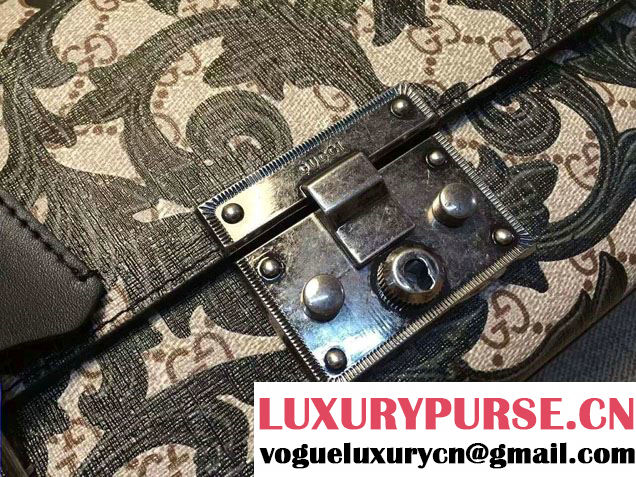 Gucci Padlock Arabesque Shoulder Bag 409486 Black 2015/2016