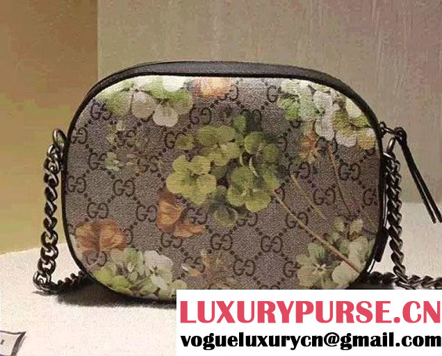 Gucci GG Blooms Mini Chain Shoulder Camera Bag 409535 2016