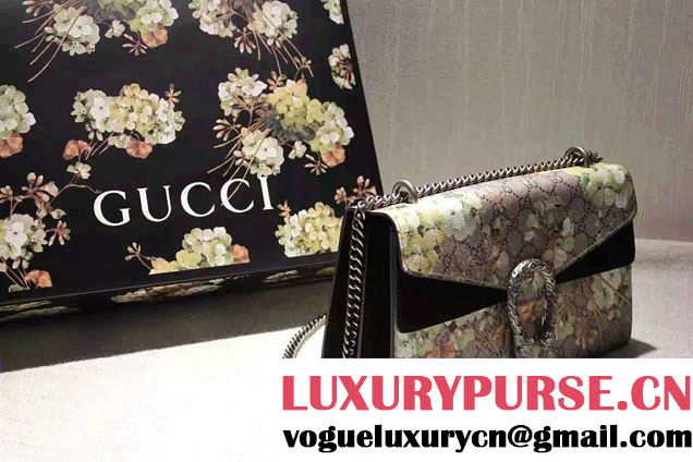 Gucci Dionysus GG Green Blooms Shoulder Bag 400235 2016