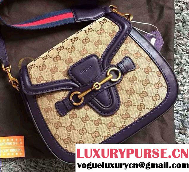 Gucci Lady Web GG Canvas Shoulder Bag 383848 Blue 2016