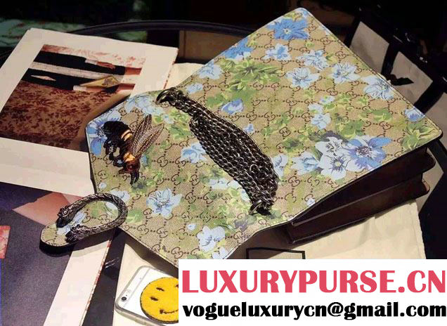 Gucci Dionysus GG Supreme Bee and Flowers Canvas Shoulder Medium Bag 403348