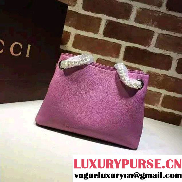 Gucci Soho Leather Shoulder Mini Bag 387043 Pink 2016