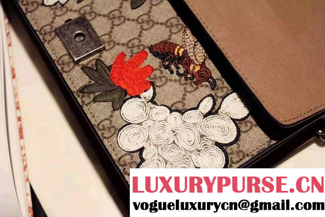Gucci Dionysus GG Supreme Bird and Flowers Canvas Shoulder Small Bag 400249 2016