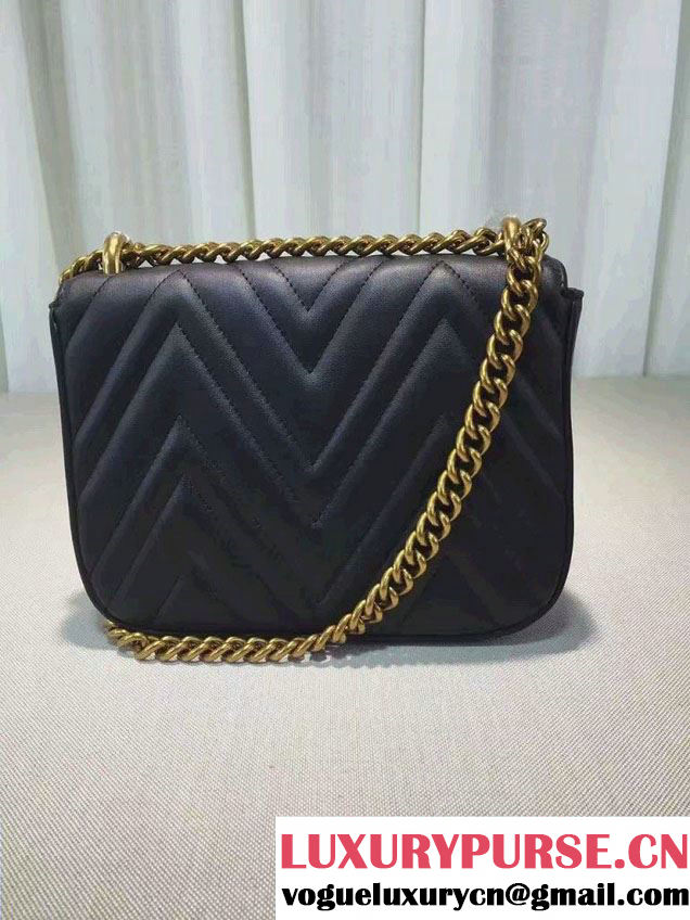 Gucci Broadway Chain Shoulder Bag 432581 Black 2016