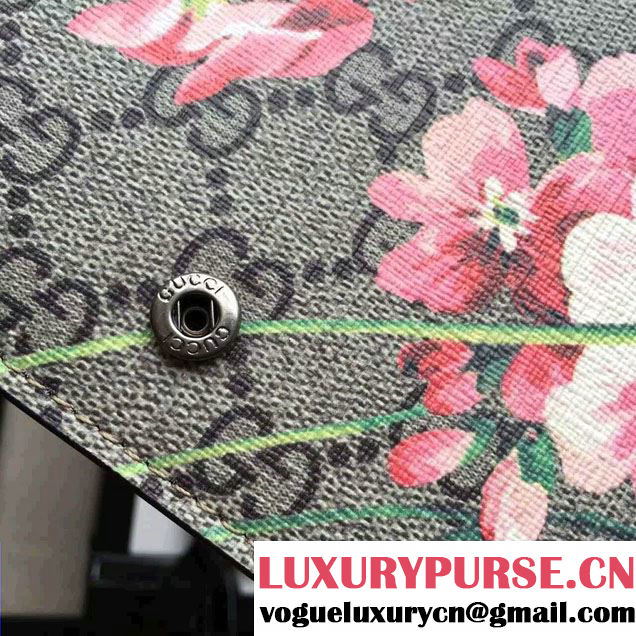 Gucci GG Supreme Blooms Chain Wallet 402724 Red 2016