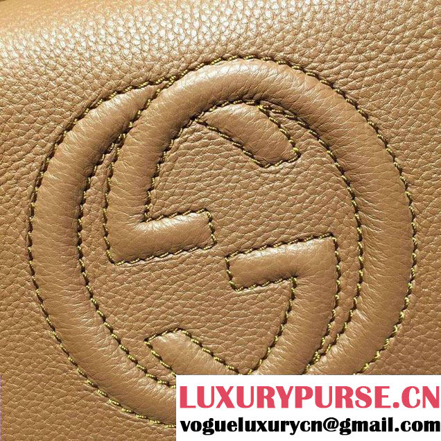 Gucci Soho Leather Chain Shoulder Small Bag 323190 Brown
