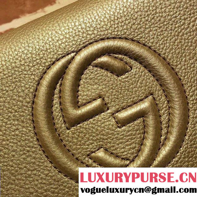 Gucci Soho Leather Chain Shoulder Small Bag 323190 Gold