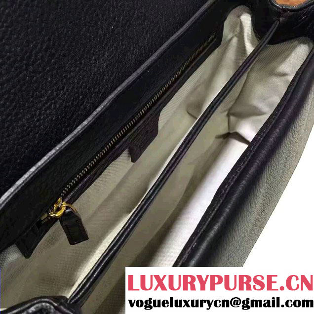 Gucci GG Marmont Leather Shoulder Medium Bag 401173 Black 2016