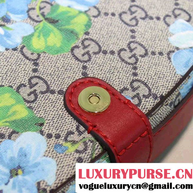 Gucci Blue Blooms GG Supreme Shoulder Bag 432150 2016