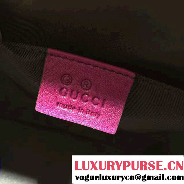 Gucci Convertible Mini Dome Leather Cross Body Bag 341504 Fuchsia