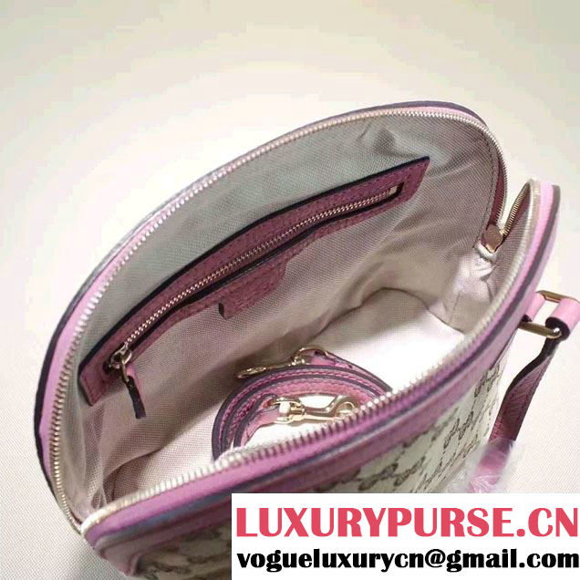 Gucci GG Supreme Canvas Convertible Mini Dome Cross Body Bag 341504 Pink