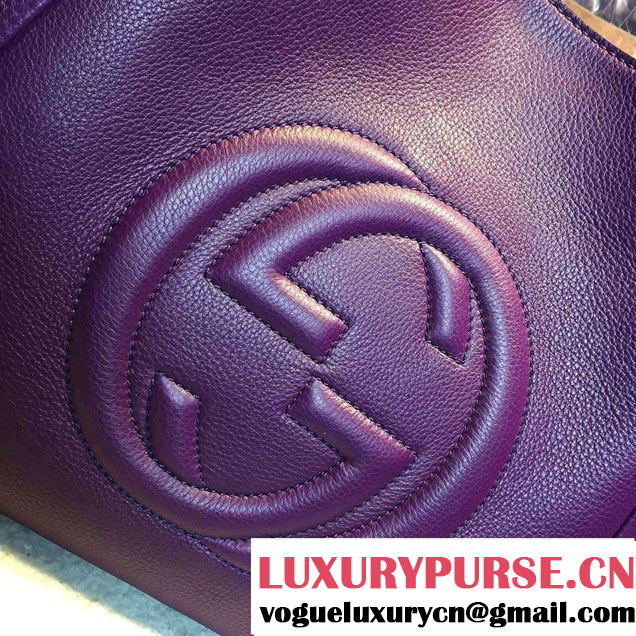 Gucci Soho Leather Shoulder Medium Bag 282309 Purple
