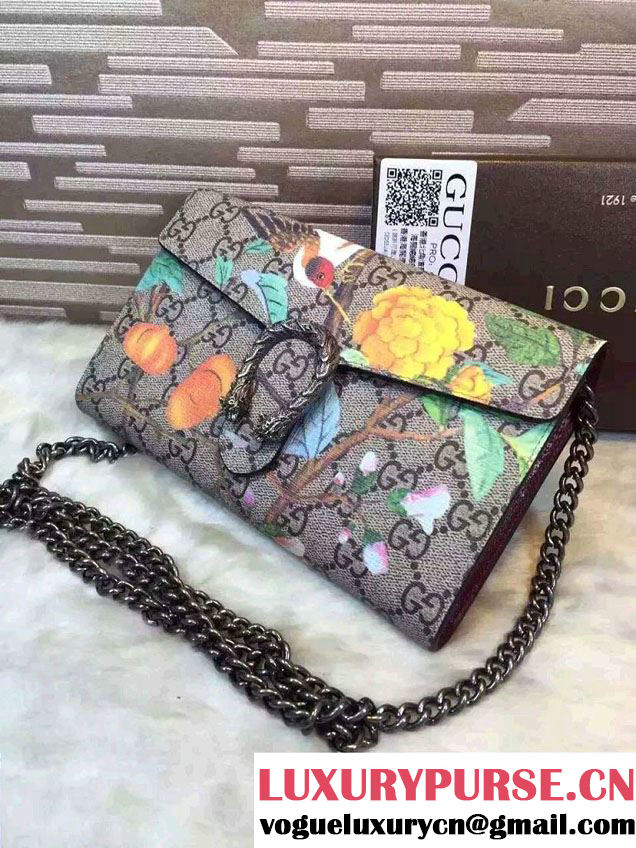 Gucci Dionysus Mini Chain Wallet Bag 401231 Tian Red 2016