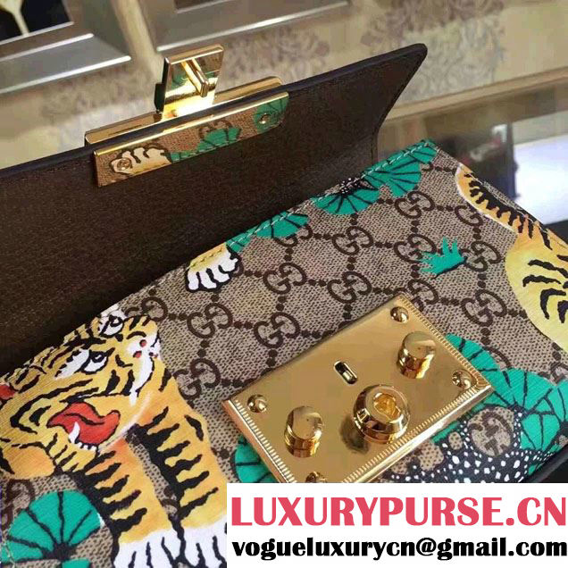Gucci Padlock Bengal Shoulder Small Bag 409487 Green 2016