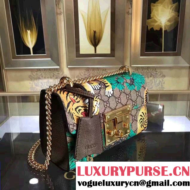 Gucci Padlock Bengal Shoulder Small Bag 409487 Green 2016