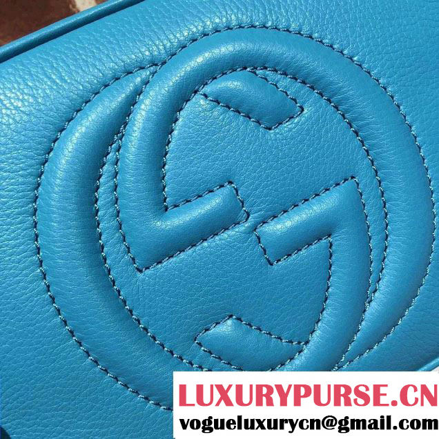 Gucci Soho Leather Disco Small Bag 308364 Sky Blue