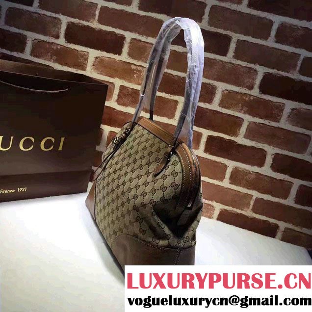 Gucci Bree Original GG Canvas Shoulder Bag 323673 Brown