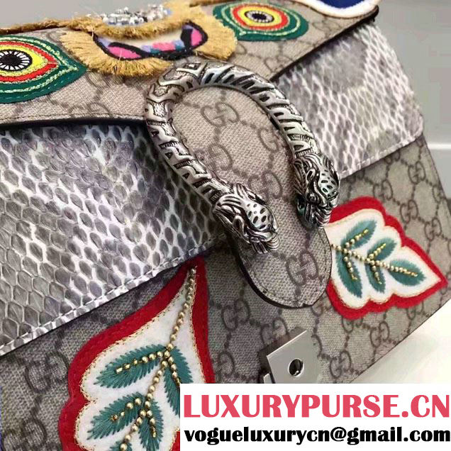 Gucci Face Embroidered Dionysus GG Supreme Small Bag 400249 2016