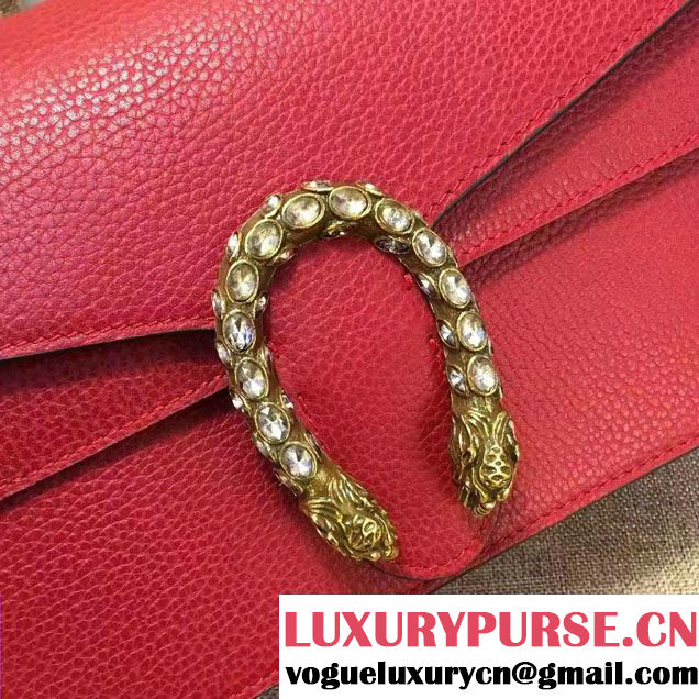 Gucci Dionysus Leather Shoulder Small Bag 400249 Red 2017