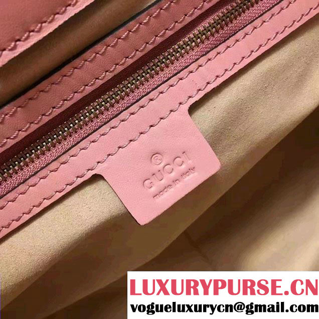 Gucci GG Marmont Matelassé Chevron Chain Shoulder Medium Bag 453569 Pink 2016