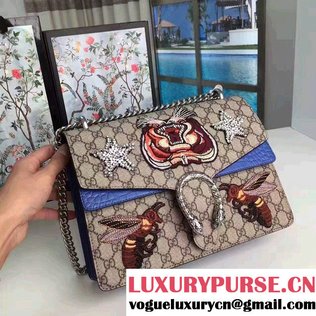 Gucci Dionysus Embroidered Tiger and Bee Shoulder Medium Bag 403348/400235 2017