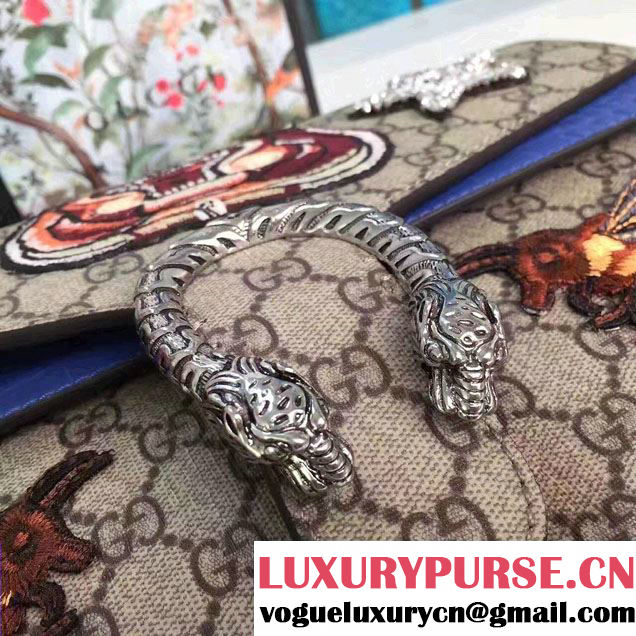 Gucci Dionysus Embroidered Tiger and Bee Shoulder Medium Bag 403348/400235 2017