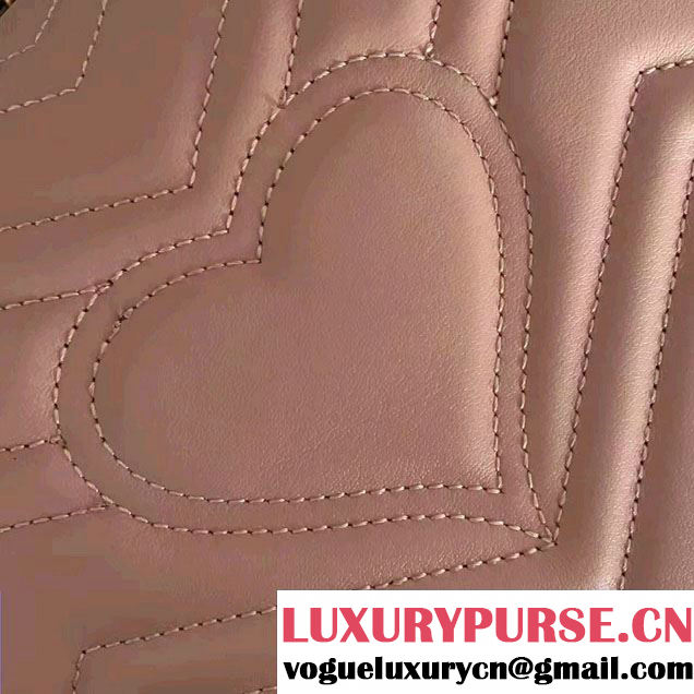Gucci GG Marmont Matelassé Chevron Small Chain Shoulder Bag 443497 Nude 2016