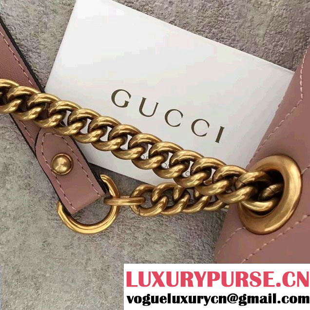 Gucci GG Marmont Matelassé Chevron Small Chain Shoulder Bag 443497 Nude 2016