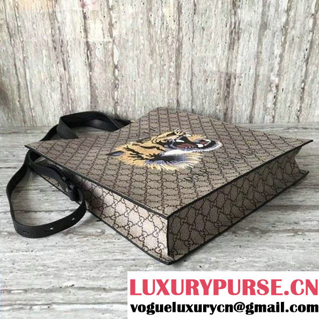 Gucci Tiger Print Soft GG Supreme Tote 450850  (SLP-7091518 )
