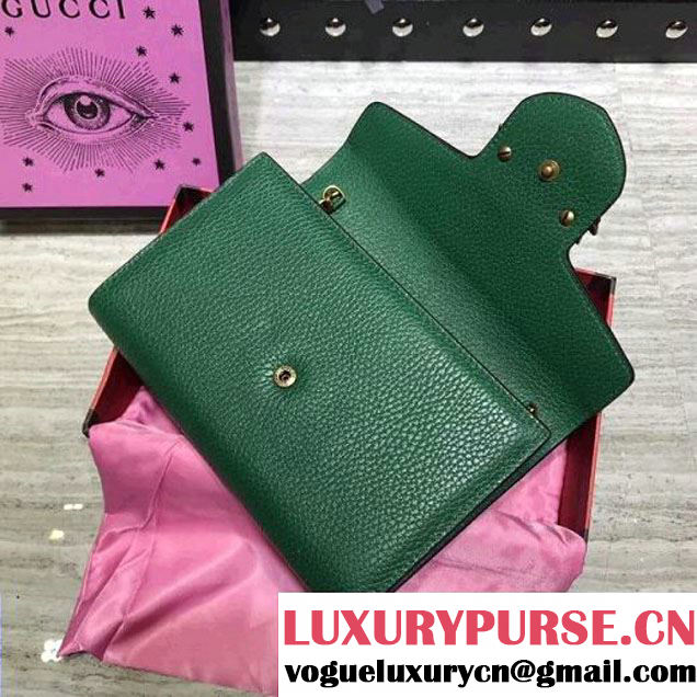 Gucci Broadway Leather Mini Bag Green 2017 (2A068-7100815 )