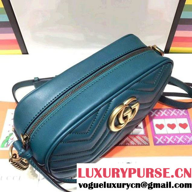 Gucci GG Marmont Matelassé Small Camera Shoulder Bag 447632 Green 2017 (SPM-7092815 )