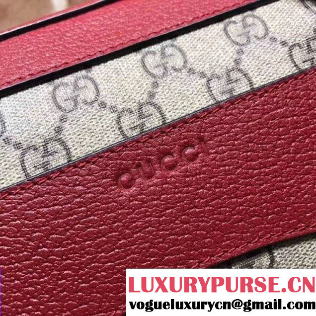 Gucci GG Supreme Briefcase with Web 484663 Red Fall/Winter 2017 (XYS-7102425 )