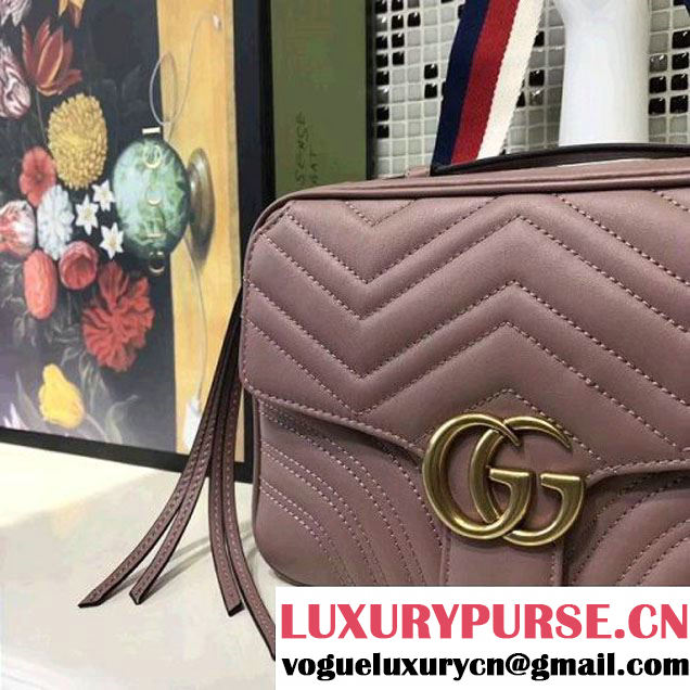 Gucci GG Marmont Matelassé Shoulder Bag 498100 Nude 2017 (XYS-7102422 )