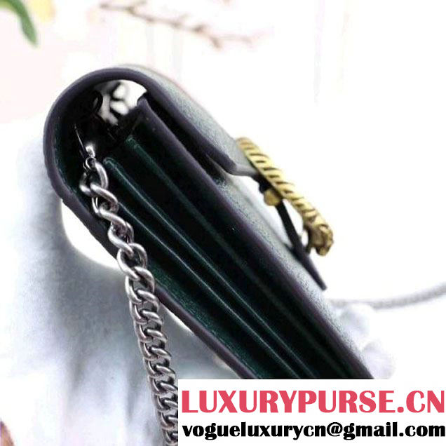 Gucci Dionysus Leather Mini Chain Bag with Web 401231 Green 2017 (XYS-7102415 )