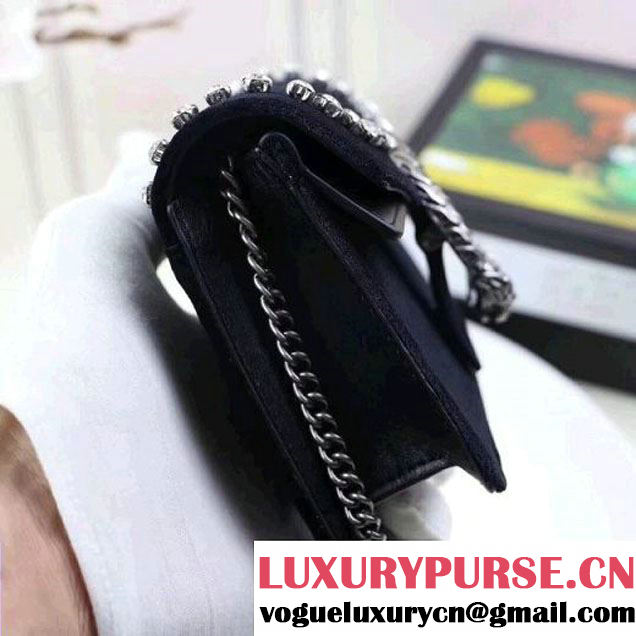 Gucci Dionysus Super Mini Bag with Crystals 476432 Black 2017 (XYS-7102414 )