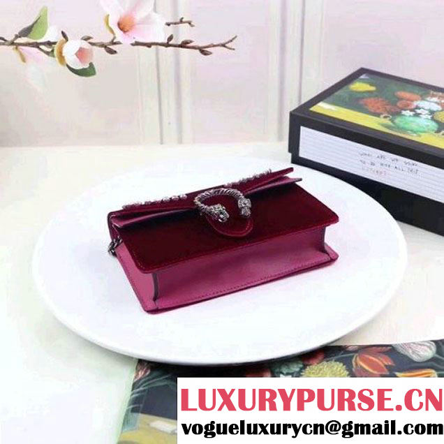 Gucci Dionysus Super Mini Bag with Crystals 476432 Burgundy  2017 (XYS-7102412 )