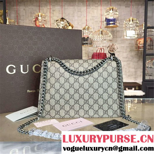 Gucci Dionysus GG Supreme Shoulder Small Bag Fall Winter 2016 Collection Tan Beige